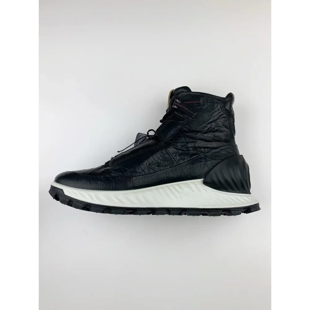 Ecco Exostrike Leather Mid-Cut Outdoor Boots Black Dyneema Men's 39 US 5 5.5